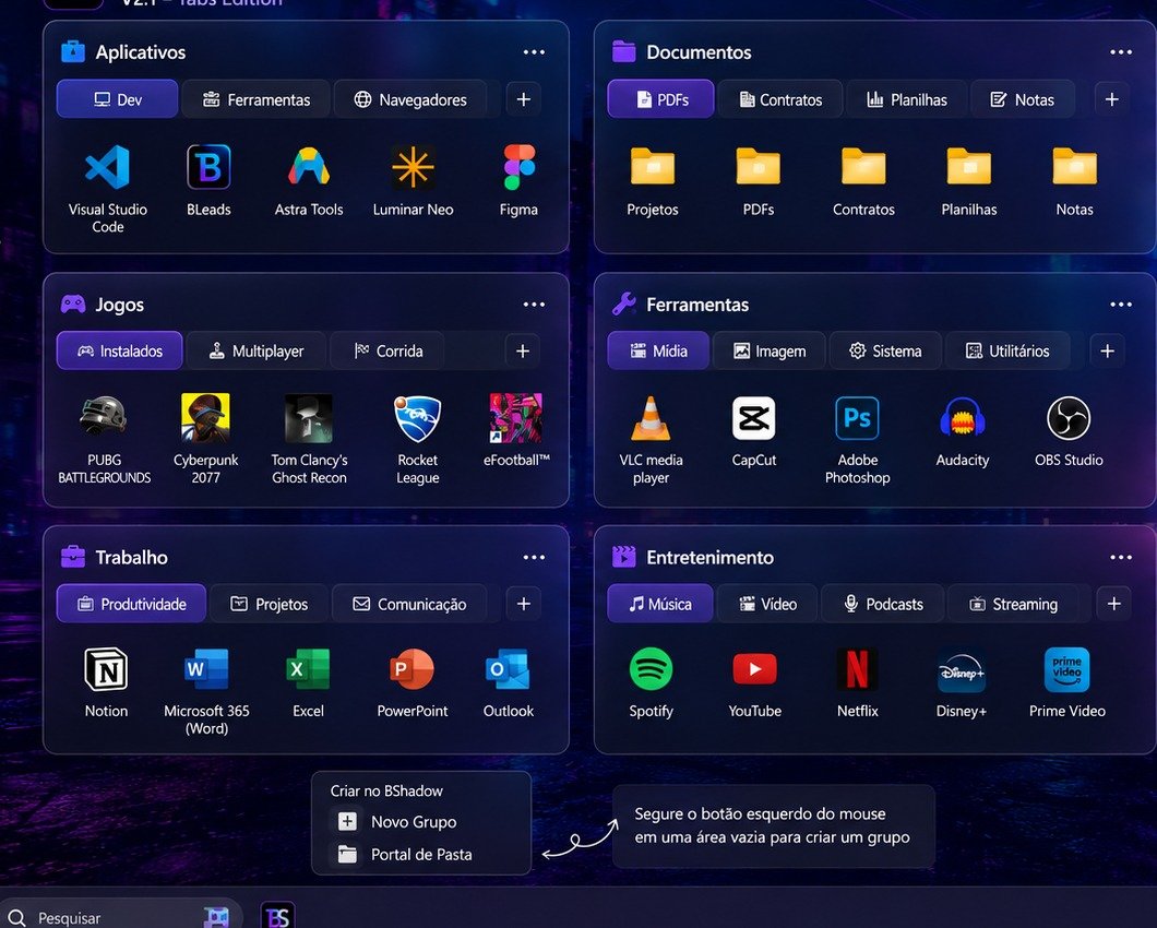 Grupos inteligentes do BShadow